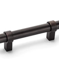 Oil Rubbed Bronze Cabinet Bar Pull 161-3ORB Three Inch Hole Centers Solid Steel Construction on a white background