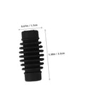 Espresso Machine Steam Wand Cover And Insulation Guard For Safe Burn Free Frothing Easy To Install Heat Resistant Tube Accessory For Home Baristas, shown with measurements