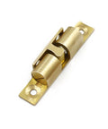 Double Ball Cabinet Door Catch With Tension Roller Latch for tight closures, rust-resistant copper body, flat-front cabinet compatibility.