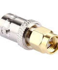 2 Pack SMA Male To BNC Female RF Coaxial Adapter, gold finish, for antennas and wireless LAN, 50 ohm impedance copper connector.