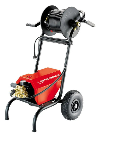 Heavy Hitter Water Pressure Drain Cleaner breaks through worst clogs like a hot knife through butter HD 13 100, portable heavy-duty design.