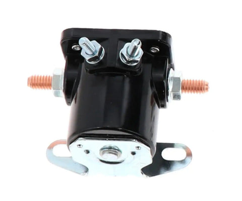 Front view of SS581T Starter Solenoid Replacement For Cars And Trucks, Black, Durable Auto Electrical Part For Fast Cranks