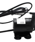 Quiet Brushless Submersible Sump Pump With Slick DC Motor And Easy USB Hookup For Smooth Operation and no fuss durability. Compact design for home use.