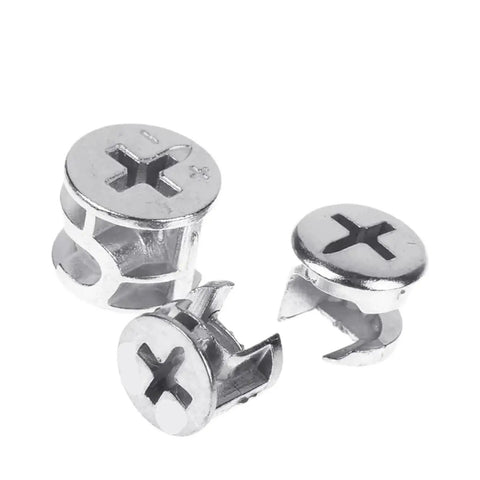 Thickened Three In One Connector Eccentric Wheel for furniture and cabinets, zinc alloy cam nut, drawer lock fastener close-up.