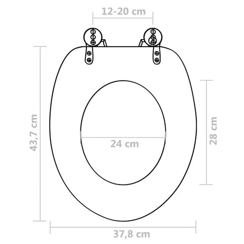Slick Soft Close Toilet Seat With Dope Penguin Design And Solid Zinc Alloy Hinges For Bathroom Plumbing Hardware and Premium MDF Construction With Pro Grade Water Resistant Finish dimensions 43.7 cm by 37.8 cm