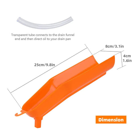 Drip-Free Oil Change Funnel Kit For Harley-Davidson Primary And Crankcase Fill Tool dimensions with Viton O-Rings
