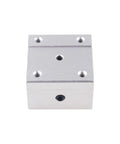 Front view of Pro Grade SBR25UU Aluminum Slide Block Set, 4 Pcs 25mm Linear Bearing Ball Slides For 25mm Guide Rails, CNC Router Parts.