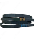 Washer Drive Belt M20.5 M22 Replacement Belt For Front Load And Top Load Washers, stacked black belt with M-22 and M-20.5 markings