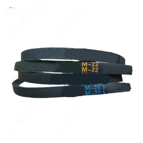 Washer Drive Belt M20.5 M22 Replacement Belt For Front Load And Top Load Washers, stacked black belt with M-22 and M-20.5 markings