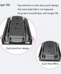 Heavy Duty Soft Close Drawer Slides Set Of 2 Full Extension Ball Bearing Steel Runners For Side Mount Cabinets 16 Inch 40cm Load Capacity 25kg Damping Buffer Rails With Quiet Smooth Glide 3 Fold Track, featuring dust-proof and durability design.