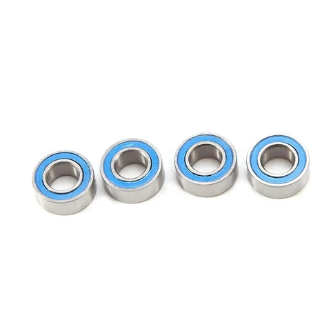 Set of four silver and blue sealed bearings, Beefed Up RC Car Model Bearings Kit With Dual Rubber Seals For SW01 CW01.