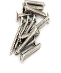 Top Shelf Nickel Finish Electric Guitar Mounting Screws For Vintage Telecaster And Bass Bridge Hardware With Phillips Oval Head 12 pack arrangement of durable screws