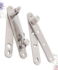 Detachable Wood And Stainless Steel Pivot Hinge With Upper And Lower Metal Hinges Heavy Duty Rotating Door Hardware In Silver Finish