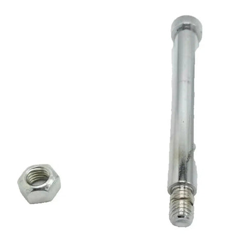 Two Pack Caliper Bolt And Nut Kit For 10K And 12K Trailer Disc Brakes Chrome Finish Includes Two Six Inch Shoulder Bolts And Two Matching Nuts For Caliper Bracket Mounting Replaces 7-186-KITx2 BP18-105, one bolt and nut