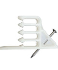 Airmont White Cable Stackers 50 Pack Multiple Cable Separator Wire Organizer holds 4 cables, includes nails for easy installation.