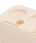 Close-up of Heavy Duty Abs Coffee Tamper Station Built Tough For The Daily Grind ergonomic surface and portafilter fits.