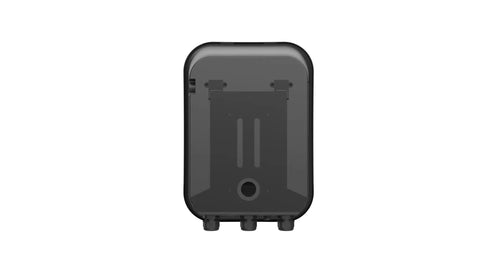 Back view of Level 2 Commercial EV Charger With Dual J1772 Guns, LCD Display, 11.5KW 48A Output, Wall Mount, 208 To 240V AC Power.