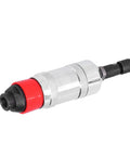 Built Tough Alloy Steel Die Grinder With Six Millimeter Chuck features a silver body and red adjustment knob for precision grinding.
