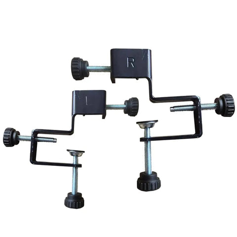 2-Pack Adjustable Drawer Front Mounting Clips And Clamps For Cabinet Hardware Jig, black design with metal fasteners