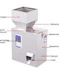 Heavy Duty Automatic Filling Machine For Dry Powder Granules Precision Electronic Weighing Scale For Coffee Beans Rice Seeds Plug And Play Wiring With Zero Stress Operation, showcasing storage hopper and control panel.