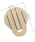 Brushed Brass Concealed Single Hole Cabinet Knob showing dimensions in inches and centimeters, durable zinc alloy hardware