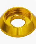 Top Shelf 60 Pack M3 Counterbore Washers In Sweet Golden Anodized Aluminum Alloy Finish and Rock Solid Grip, detailed view.