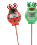 Two-Pack Indoor Outdoor Soil Moisture Meter With Frog And Ladybug Critters, 7-Inch Probe, Battery-Free Plant Care Tool