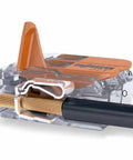 Close-up of 221-612 Lever Nut Two Conductor Wire Connector Set 10 To 20 AWG 41 Amp Rating, showing clear housing and connected wire detail.