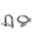 Stainless Steel Dee Shackle Set M4 to M14 304 Antirust U Type Bow Shackle for heavy duty load bearing, moisture resistant
