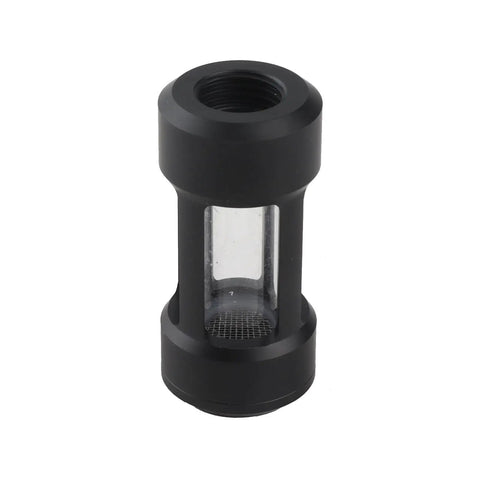 Fabater Water Cooling Filter With Brass Acrylic Build And 02 To 01Mm Stainless Steel Mesh For Pc Waterblocks And Radiators, top view