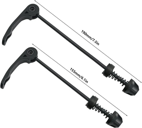 Bike Quick Release Skewer Set 1 Pair Front 120mm MTB Road Wheel Axle Aluminum Alloy Hollow Shaft With Springs End Caps