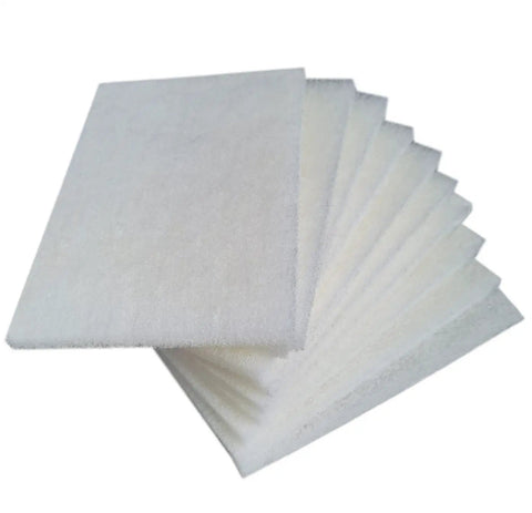 Premium Scuff Pads 10 Pack 6X9 Inch 2000 Grit Heavy Duty Scrubbing Pads For Auto Body Prep And Woodworking stacked and displayed