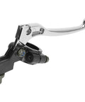 Silver left brake handle clutch lever perch for mini bikes and dirt bikes, fits Coleman CT200U, Honda CRF XR series, and more.