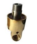 Brass 3/8 Inch 360 Degree Rotary Joint Swivel Coupling For Water Air Oil Systems Heavy Duty Universal Brass Rotation Union Connector DN10 HD10 Inline Rotating Joint With High Flow Performance, front view