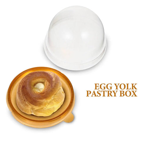 Clear Mini Cupcake Boxes With Dome Lids 100 Pack Plastic Treat Containers For Muffins Pastries And Cookies Bulk Packaging Easy To Carry For Birthday Party Supplies next to a pastry