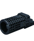Built Like A Tank BT40 Automatic Tool Changer Pot for Precision CNC Milling Rig, heavy-duty black plastic part with grid design.