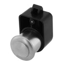 Push Button Cabinet Lock Latch Easy DIY Install Spring Pop Button Release Durable ABS Base Corrosion Resistant Plastic Silver
