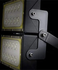 Close-up of Heavy Duty Industrial Floodlight Rock Solid Rechargeable Work Lamp showing durable aluminum framing and LED panel.