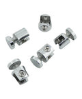 Glass Clamp Holder Bracket For 10-12mm Thick Glass, rustproof metal corner shelf support in shiny silver finish, set of clamps