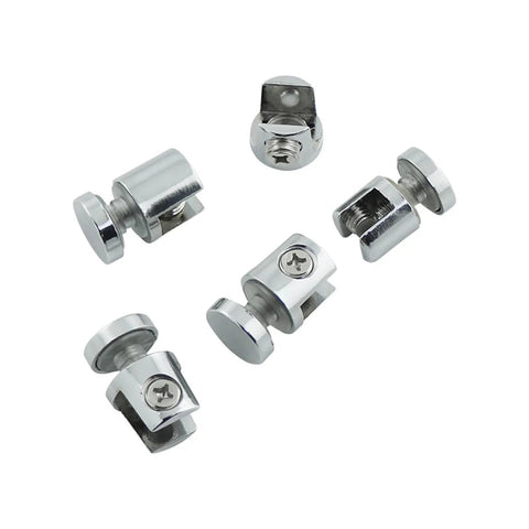 Glass Clamp Holder Bracket For 10-12mm Thick Glass, rustproof metal corner shelf support in shiny silver finish, set of clamps