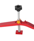 Heavy Duty T Slot Hold Down Clamp Set For Woodworking Aluminum Alloy Tool with red lever and adjustable screw