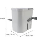 No Sweat Portable Manual Hand Crank Clothes Washer Ditch The Cord Compact Laundry Drum Eco Friendly Spin Dryer in gray, 38cm tall.