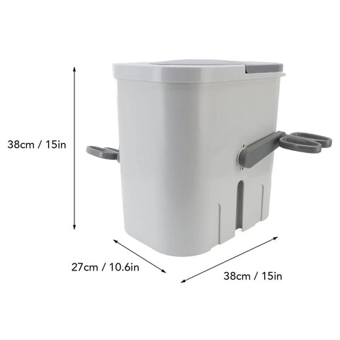 Hand Crank Portable Washing Machine No Sweat Laundry Solution Compact Camping Washer For Dorms And RV Life Eco Friendly Manual Tumbler Lightweight Travel Gear shown with dimensions 38cm x 27cm.