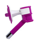 Hassle Free Dog Water Nozzle Featuring Rock Solid Stainless Steel Valve For Auto Feeders And Cage Bottles, purple design.