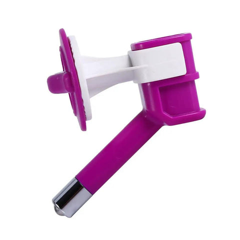 Hassle Free Dog Water Nozzle Featuring Rock Solid Stainless Steel Valve For Auto Feeders And Cage Bottles, purple design.