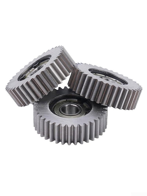 36 Tooth Planetary Gear Set For Motors And Hub Drives, showing three metal gears with nylon steel teeth and 608Z bearing
