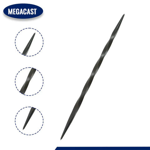 Heavy Duty Double Ended Steel Scribe Featuring A Knuckle Friendly Twist Handle And Hella Precise Dual Tapered Tips for metal marking, black twisted shaft.