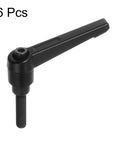 Six Piece Adjustable Clamping Lever Handles M6 20mm Male Thread Bolts Rotating Screw Locking Quick Release