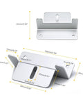 Z Mounting Brackets For Solar Panels 50W To 300W Set Of 4 Durable Aluminum Racks dimensions detail