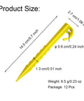 12 Pack 5.9 Inch Plastic Tent Stakes With Serrated Edges Yellow Durable Lightweight ABS Plastic Best For Camping